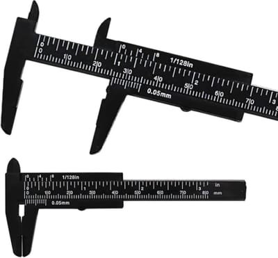 Finnacle - Mini Schuifmaat - 80 mm - Zwart - Perfect voor precisiewerk!
