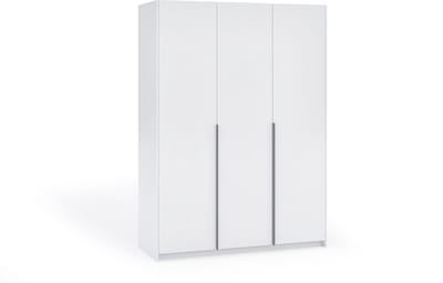 Kledingkast Apollonia zonder Spiegel 150 x 204 cm (wit, zwarte handgrepen)
