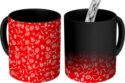 Magische Mok - Foto op Warmte Mokken - Koffiemok - Wiskunde - Nummers - Cijfers - Patronen - Magic Mok - Beker - 350 ML - Theemok
