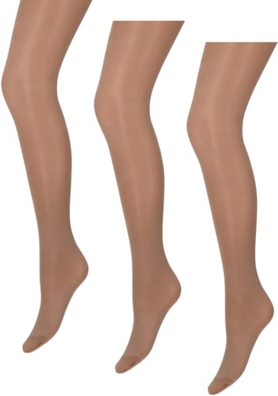Marianne - Glanzende Dames Panty - 35 Denier - 3-Pack - Maat S/M - Muskaat