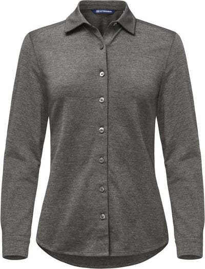 Cutter & Buck Advantage Shirt Dames 352411 - Antraciet Melange - 40/L