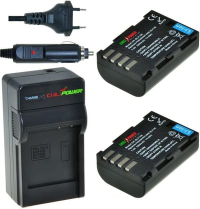 2 x DMW-BLF19 accu's voor Panasonic - inclusief oplader en autolader - Origineel ChiliPower
