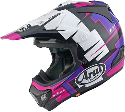 Arai MX-V EVO Battle Paars Crosshelm - Maat XL - Helm