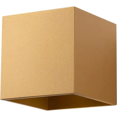 Sollux Lighting Wandlamp Quad - 10x10x12.5cm - G9 - gouden - staal