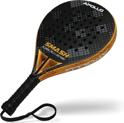 Apollo 3K Smash Padelracket van Carbon – Controle & Precisie – Voor Beginners en Gevorderden