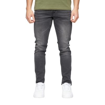Crosshatch Heren Buraca Slim Jeans (Houtskoolwas)