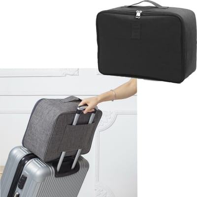 KZQ Reisopbergset packing cubes met mesh organizer voor kleding en toiletartikelen luxe handbagage voor koffer zwart
