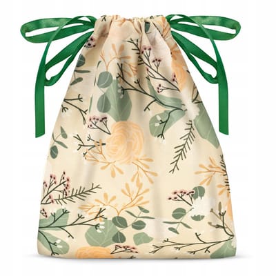 BOHO Polyester Zakje 15x20cm - Groen Koord, Ideaal voor Sieraden & Cadeaus