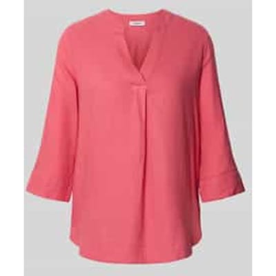relaxed fit tuniek van mix van linnen en viscose
