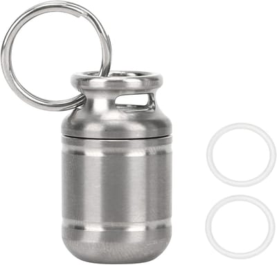 Draagbare en Waterdichte Mini Medicijnopslag Fles van Ti Alloy voor Pillen en Supplements