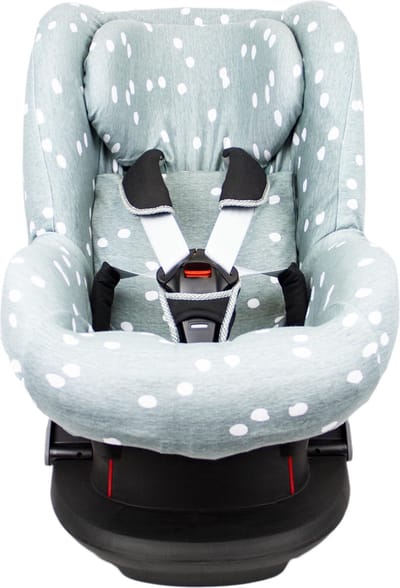 Briljant Baby - 1+ Autostoelhoes + Rugsteun-  Interlock Spots - Stone Groen