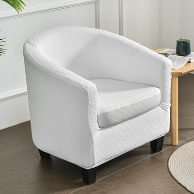 Gebreide Enkele Fauteuil Bankhoes Beschermhoes Ronde Badkuip Fauteuilhoes voor Thuis Duurzaam Duurzaam Nuttig 60*50 cm