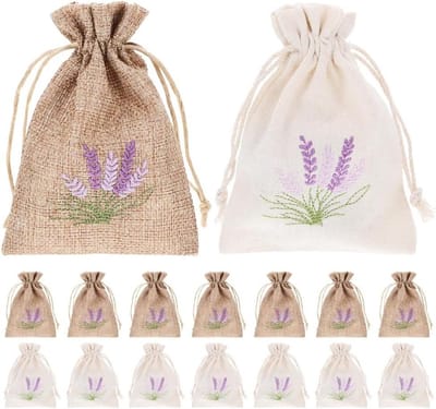 Lavendel Sachet Zakjes - Lege Kruidenzakjes - Geur Opslag - Trekkoordsluiting - 16 Stuks - Diverse Kleuren