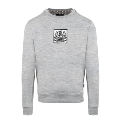 Aquascutum Heren geribbeld sweatshirt (Grijs)