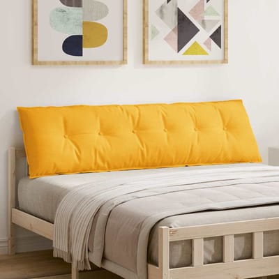 vidaXL - Rugkussen - Licht - Geel - 180 - x - 50 - cm - Corduroy - stof