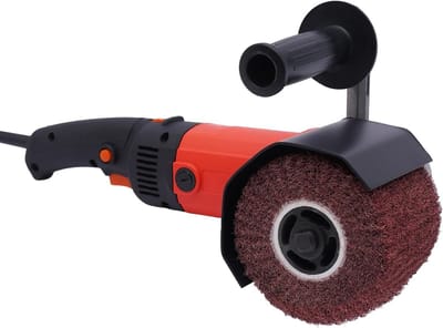 Satijnen machine - Draadtrekmachine polijstmachine - Metaal bewerken - 6-traps instelbaar - 12x10 cm wiel - Rood zwart