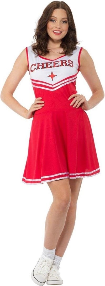 Karnival Costumes Rood Cheerleader Kostuum Dames Carnavalskleding Dames Carnaval Verkleedkleding Volwassenen - Polyester - Maat XL