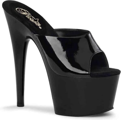 Pleaser - ADORE-701 Muiltjes - Paaldans schoenen - 35 Shoes - Zwart