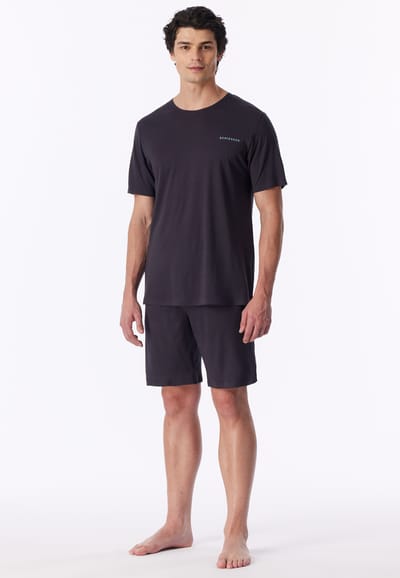 Korte pyjama in grafiet - Modern Bonded 48
