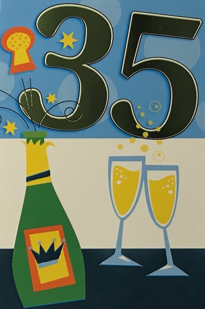 Luxe Wenskaart 35 Jaar - Verjaardagskaart - Leeftijdskaart - Verjaardag - Jarig - Leeftijd 35 Jaar - Art Of Cards - Numbers - Kaart - 66842 - 8710577833575 - Geburtstag - Birthday - Anniversaire - Gratis Verzonden - Hoge Afnamekortingen