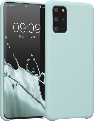kwmobile telefoonhoesje geschikt voor Samsung Galaxy S20 Plus - Hoesje met siliconen coating - Smartphone case in cool mint