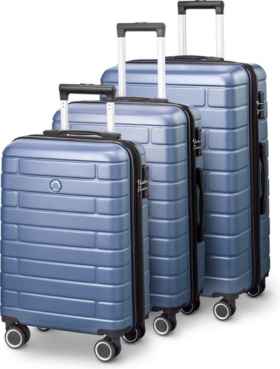 Arogado by Jump - Kofferset - 4 Wielen - TSA-Slot - Expandbale - Blauw
