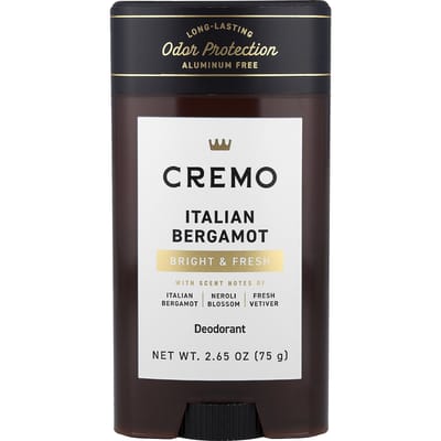 Cremo, Deodorant, Italiaanse Bergamot, 75g (2.65oz)