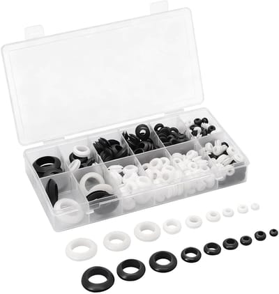 Dailygoods - 325 stuks O-ring afdichtingsringen, afdichtingen, rubberen ringen, sluitringen, zwart, afdichtringen, platte afdichting voor sanitaire installaties, kranen en autoreparaties