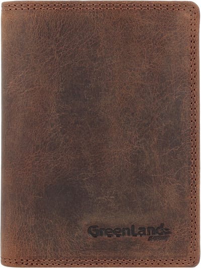 Greenland Nature Montenegro Portemonnee RFID Leer 9 cm - Jongens - Staand formaat - braun
