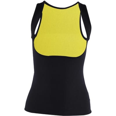 Neopreen Zweet Sauna Body Shaper Vrouwen Afslankvest Thermo Taille Trainer Korset(L) yellow