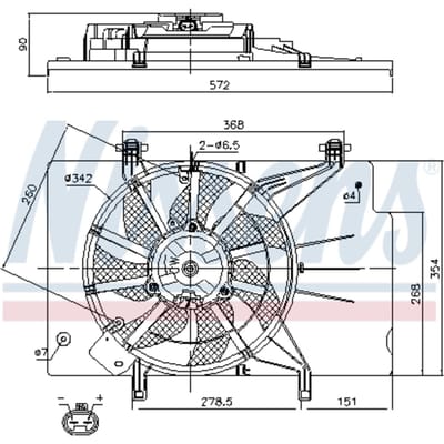 Koelventilatorwiel, motorkoeling NISSENS 85768