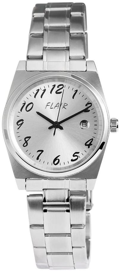 FLAIR Herenhorloge Edelstahl Datumaanduiding