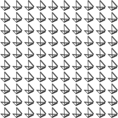 100 Pièces Trombonnes Triangulaires Métal Durable Résistant à la Rouille Design Triangulaire Trombonnes Mignonnes pour Notes Documents Papiers black