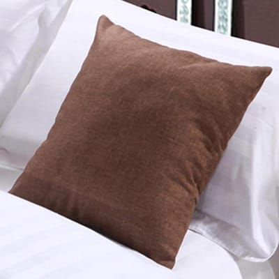 Sierkussenhoes Met Kern - Decoratief Kussen - Woonkamer Aankleden - Zachte Linnen Stof - 45 x 45 cm - Bruin