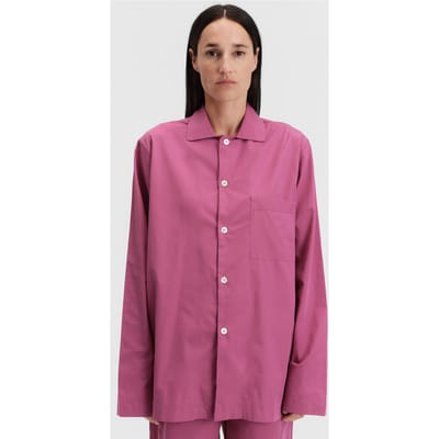 Tekla Unisex Poplin Pyjamas Shirt Lingonberry Größe: XXS | Outlet | Unisex