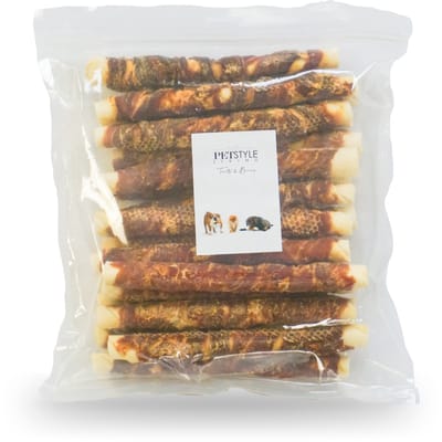 Petstyle Living Kauwstaven met Eend - Hondensnacks - 20cm - 20 Stuks - Kauwstaaf Hond