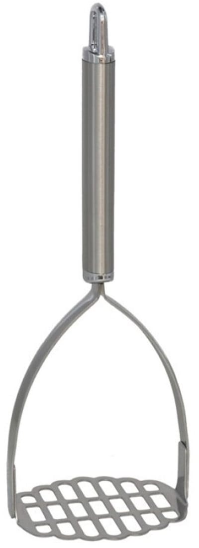 Gerimport Aardappelstamper/pureestamper - zilver rvs metaal - keuken gerei - 26 cm - Hoge kwaliteit