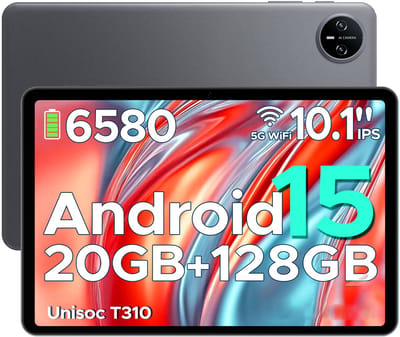 DOOGEE Tab A9 Pro -Tablet-Android 15- 10,1 inch HD IPS -24GB ROM+128GB ROM（2TB TF）-BT5.0-6580mAh/18W-Dubbele luidsprekers-Face ID-5G Wi-Fi-A GPS-GPS-Grijs
