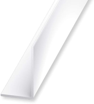 PVC Hoeklijst - Hoekprofiel PVC - Interieur Afwerking - Glad Oppervlak - 10 x 20 mm x 1 m - Wit