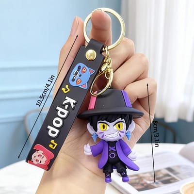 Anime Film Rumi Mira Zoey Sleutelhanger Kpop Warrior Girls Sleutelhanger PVC Model Bedel Rugzak Tas Sleutelhangers Kinderen Cadeaus beige