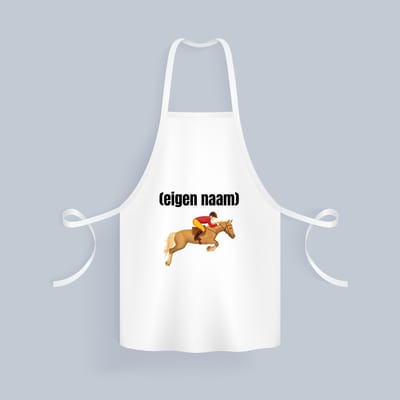Akyol - paardrijden jockey Keukenschort - Paarden - paarden/jockey liefhebbers - iemand die houdt van paarden of jockey - verjaardag - cadeau - kado - 82 bij 71 cm