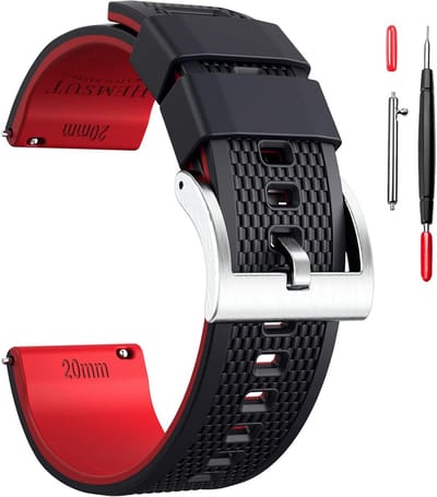 Horlogeband 18mm 20mm 22mm - Siliconen rubber - Snelle vervanging - Comfortabel en duurzaam - SnelShoppen