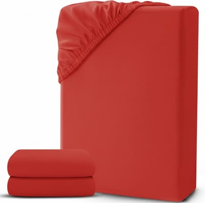 DailySupplies® Matrasovertrek 160x200 - Dekbedovertrek - Hoeslaken - Matrasbeschermer - Extra Zacht - Rood