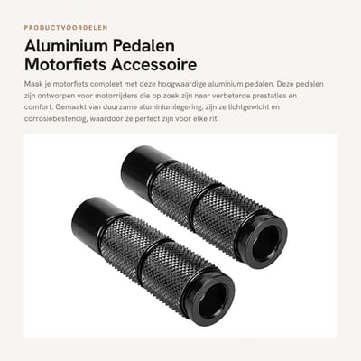 Dailygoods- Pedalen Aluminiumlegering - Voetsteunen Motorfiets - Lichtgewicht - Corrosiebestendig - Eenvoudige Installatie - Afmetingen 90 x 30 x 30 mm