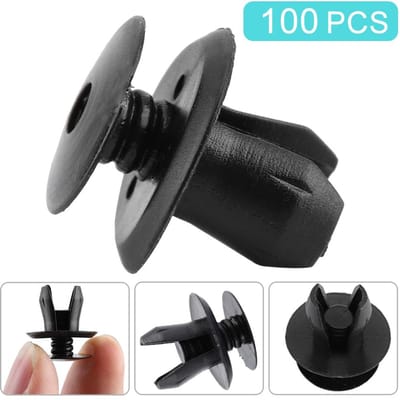 Auto Drukniet Kofferbak Bumper Bekleding Assortiment Clip Bevestiger Retainer?voor  (100 stuks) black