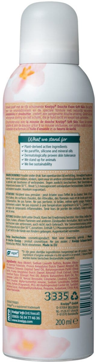 Kneipp Douche Foam Soft Skin Amandelbloesem - 3 x 200 ml - Voordeelverpakking