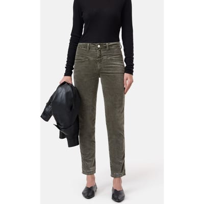 Closed Pedal Pusher Pants Ver Green Maat: W24L32 | Straight Broeken Outlet | Dames | Groen