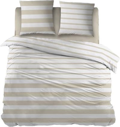 Snoozing Mandy - Dekbedovertrek - Eenpersoons - 140x200/220 cm + 1 kussensloop 65x65 cm - Beige