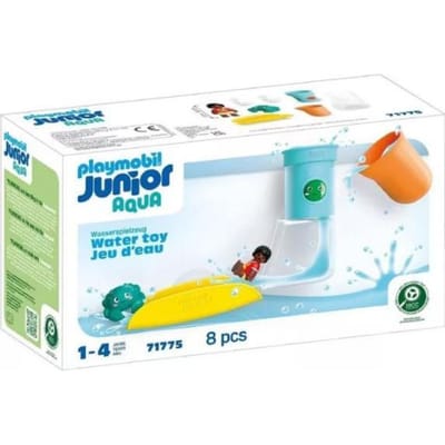 PLAYMOBIL JUNIOR AQUA - Waterval Tank met Glijbaan - Duurzaam Badspeelgoed met Glijbaan en Waterval - 71775