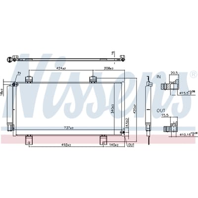 Condensator, airconditioning NISSENS 941039